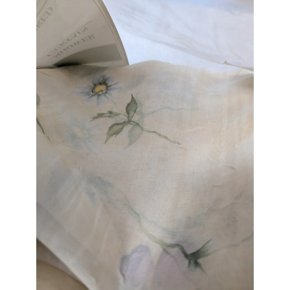 Croscill Classics Remembrance Shower Curtain Butter Cream Floral Cottagecore NIP